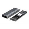 DIGITUS USB kietojo disko dėklas - NVMe + SATA 10 Gbps (NVMe) 6 Gbps (SATA) USB3.1 Gen2 aliuminis be įrankių