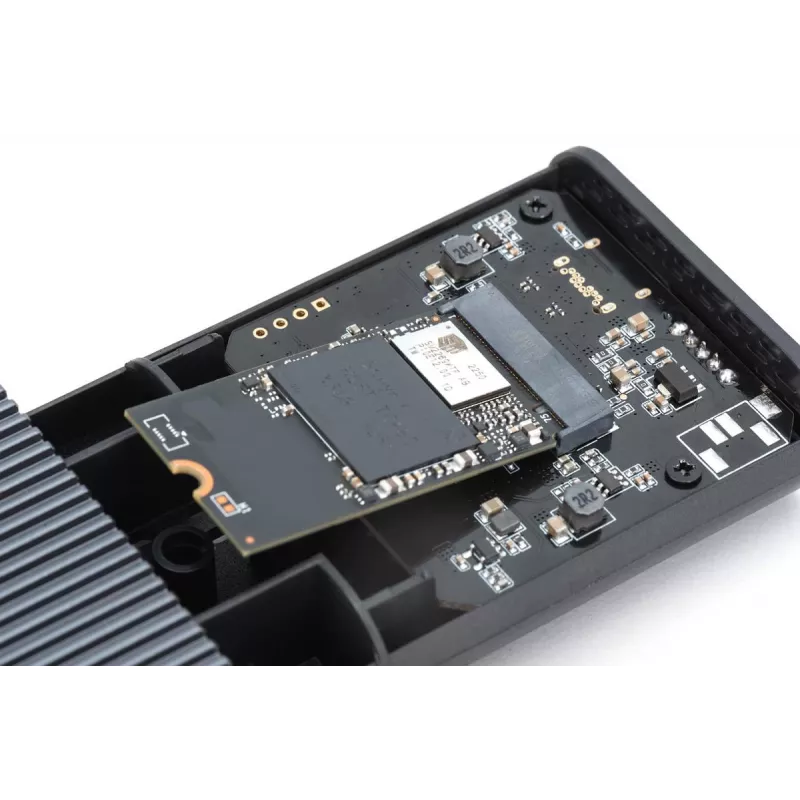 Digitus USB M.2 kietojo disko korpusas SSD išorinis NVMe 40Gbps USB 4.0 aliuminis be įrankių DA-71158