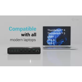 i-tec Universal 6x 4K/60Hz ekrano prijungimo stotelė + Power Delivery 140W