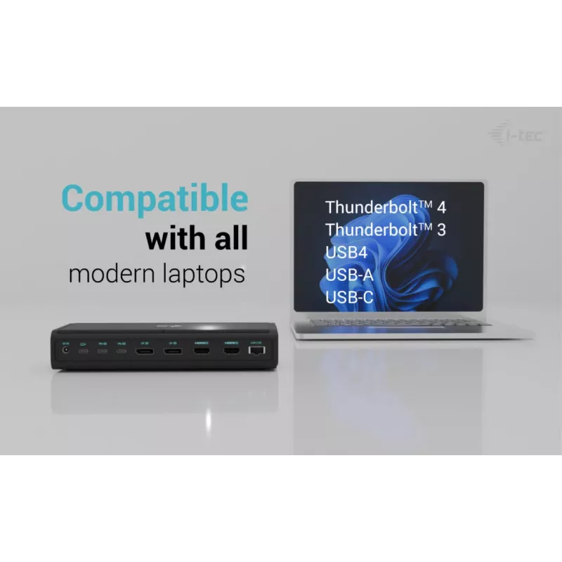 i-tec Universal 6x 4K/60Hz ekrano prijungimo stotelė + Power Delivery 140W