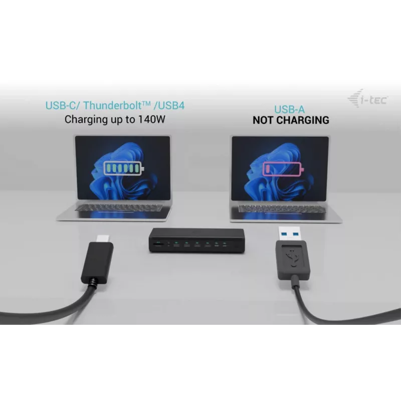 i-tec Universal 6x 4K/60Hz ekrano prijungimo stotelė + Power Delivery 140W