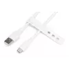 DIGITUS USB-C silikoninis įkrovimo laidas USB-A – USB-C USB 2.0 60W – 50 cm balta