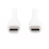 DIGITUS USB-C silikoninis įkrovimo laidas USB-C - USB-C USB 2.0 60W - 1m Baltas