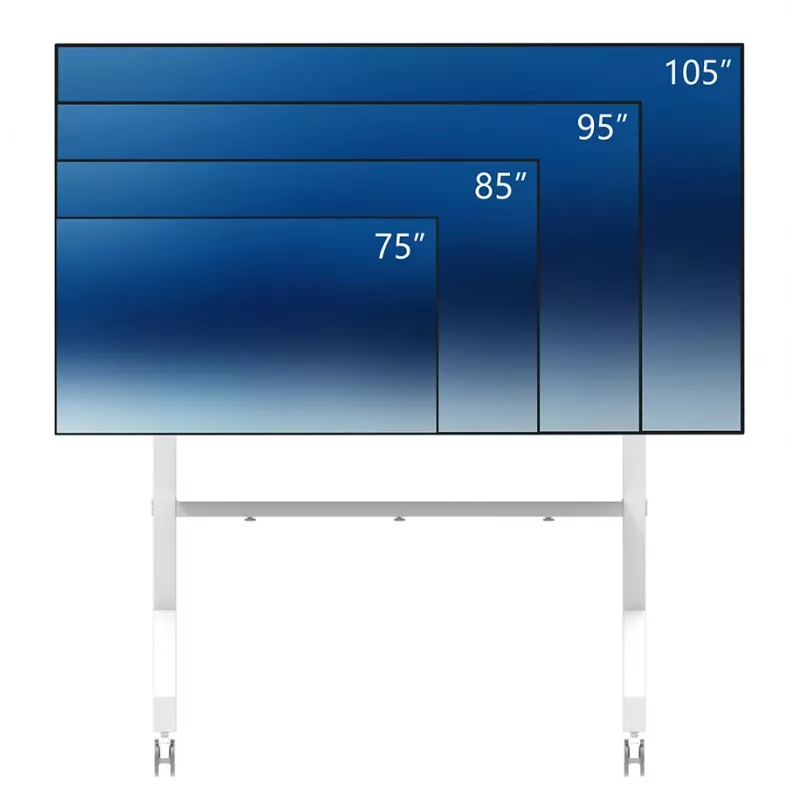 Neomounts FL50-575WH1 TV vežimėlis 65–115 colių – greitas montavimas – TÜV