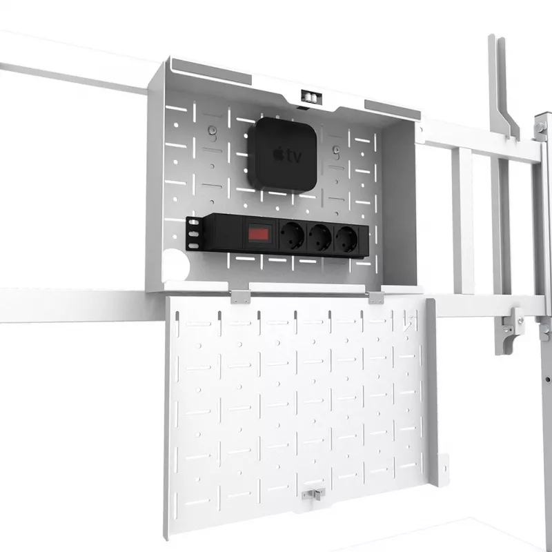 Neomounts FL50-575WH1 TV vežimėlis 65–115 colių – greitas montavimas – TÜV
