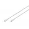 Digitus Lightning silikoninis jungiamasis laidas USB-C – Lightning 1 m baltas 60 W 3 A