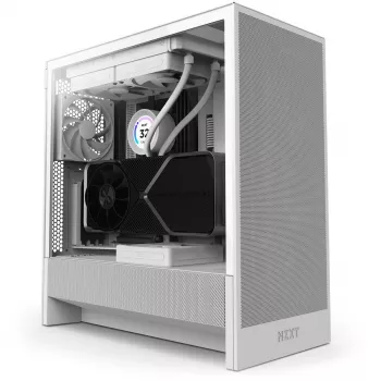 NZXT CPU Chassis H7 Flow 2024 Mid Tower Airflow ATX White