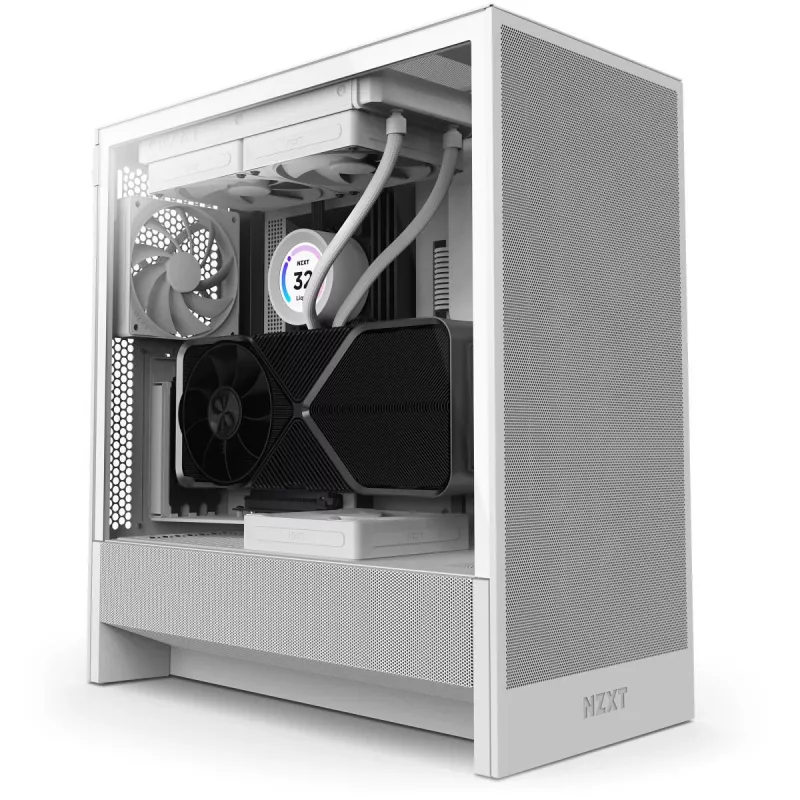 NZXT CPU Chassis H7 Flow 2024 Mid Tower Airflow ATX White