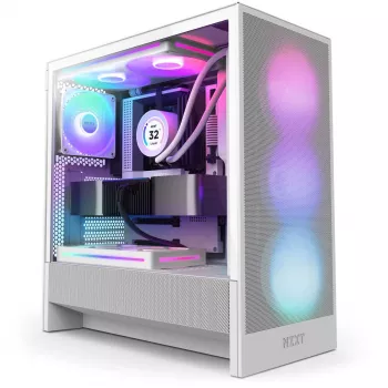 NZXT CPU Chassis H7 Flow 2024 RGB Mid Tower Airflow ATX White