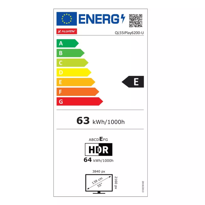 Televizorius Allview QL55iPlay6200-U 55 colių LED 4K UHD