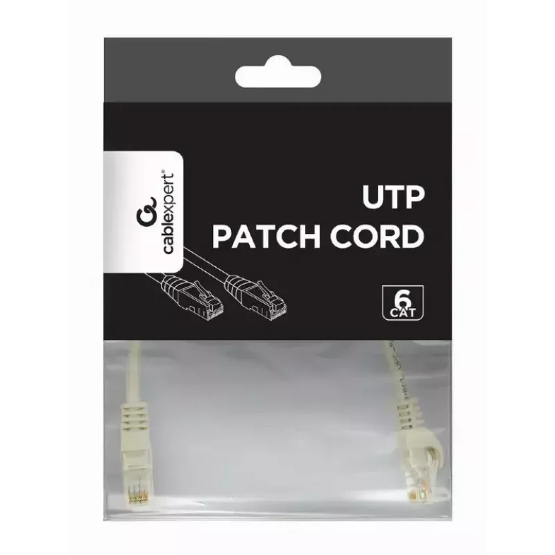 Sujungimo laidas GEMBIRD PP6U-CU-0.25M RJ45 Cat.6 0,25 m pilkas