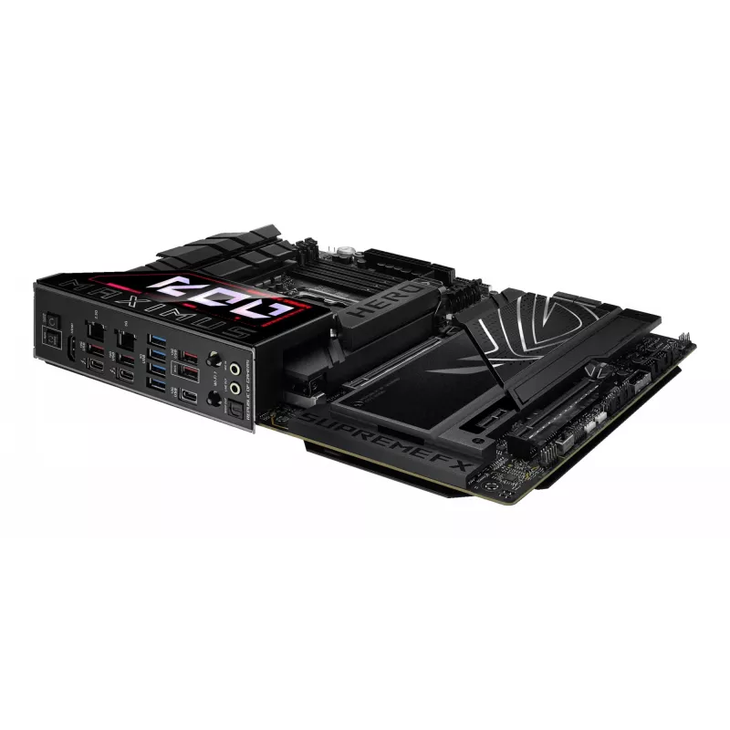 Pagrindinė plokštė ASUS ROG MAXIMUS Z890 HERO — Intel Z890, LGA 1851, ATX, DDR5, 4 DIMM, 6x M.2, Wi‑Fi 7, 2.5Gb LAN