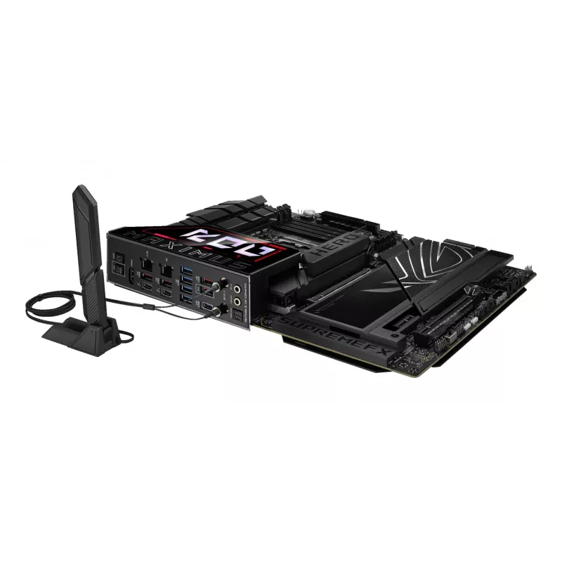 Pagrindinė plokštė ASUS ROG MAXIMUS Z890 HERO — Intel Z890, LGA 1851, ATX, DDR5, 4 DIMM, 6x M.2, Wi‑Fi 7, 2.5Gb LAN