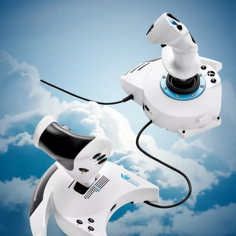 „Thrustmaster T.Flight Hotas One Microsoft Flight Simulator Edition“ vairasvirtė USB, juoda balta