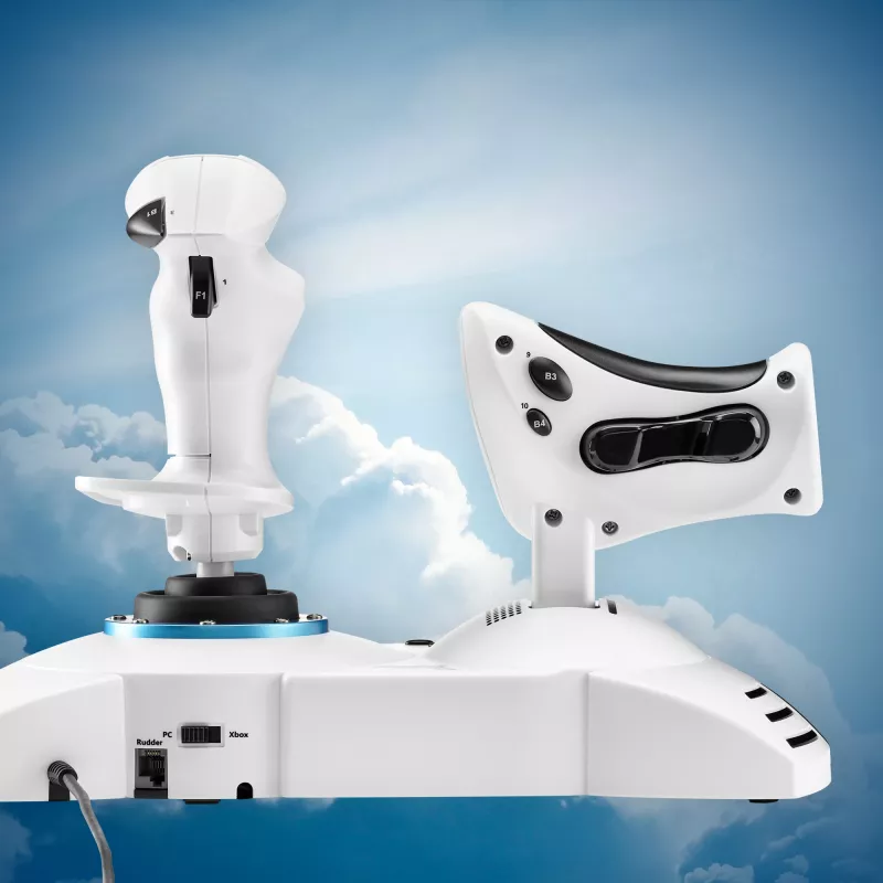„Thrustmaster T.Flight Hotas One Microsoft Flight Simulator Edition“ vairasvirtė USB, juoda balta