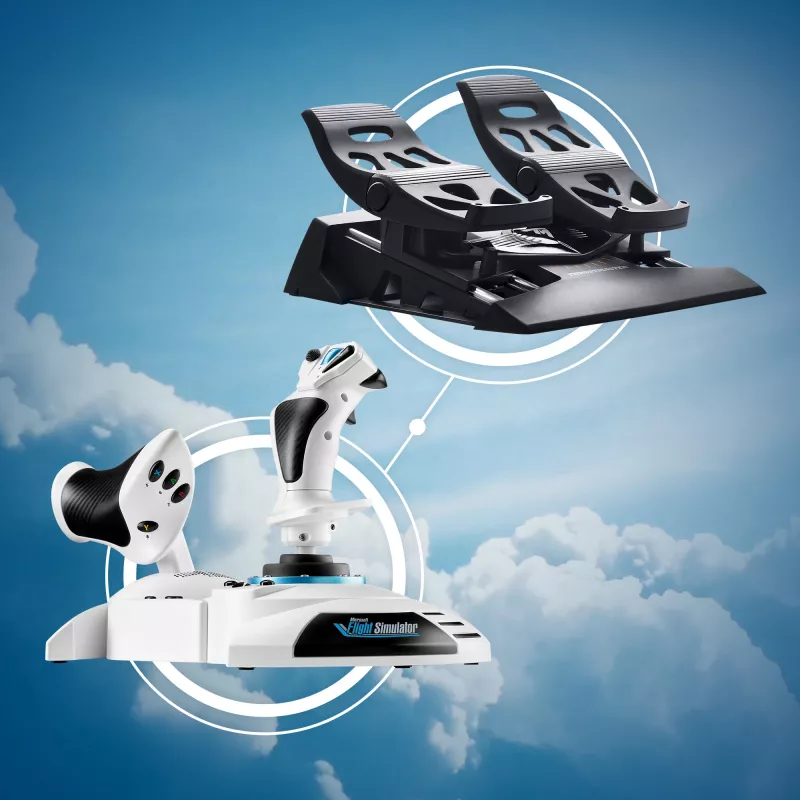 „Thrustmaster T.Flight Hotas One Microsoft Flight Simulator Edition“ vairasvirtė USB, juoda balta