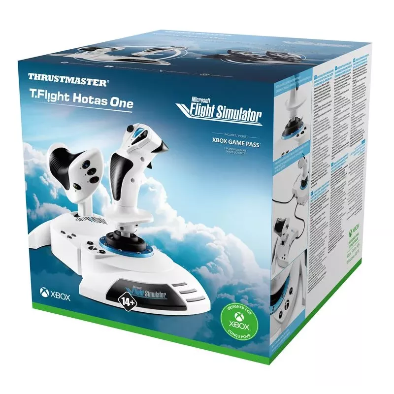 „Thrustmaster T.Flight Hotas One Microsoft Flight Simulator Edition“ vairasvirtė USB, juoda balta