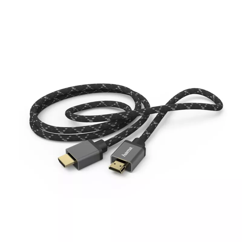 Hama 00205240 HDMI kabelis 3 m HDMI A tipo (standartinis) juodas, pilkas