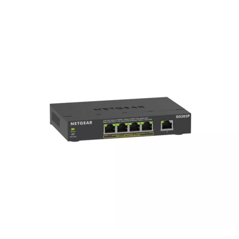 NETGEAR GS305Pv3 Nevaldomas Gigabit Ethernet (10/100/1000) Power over Ethernet (PoE) Juodas