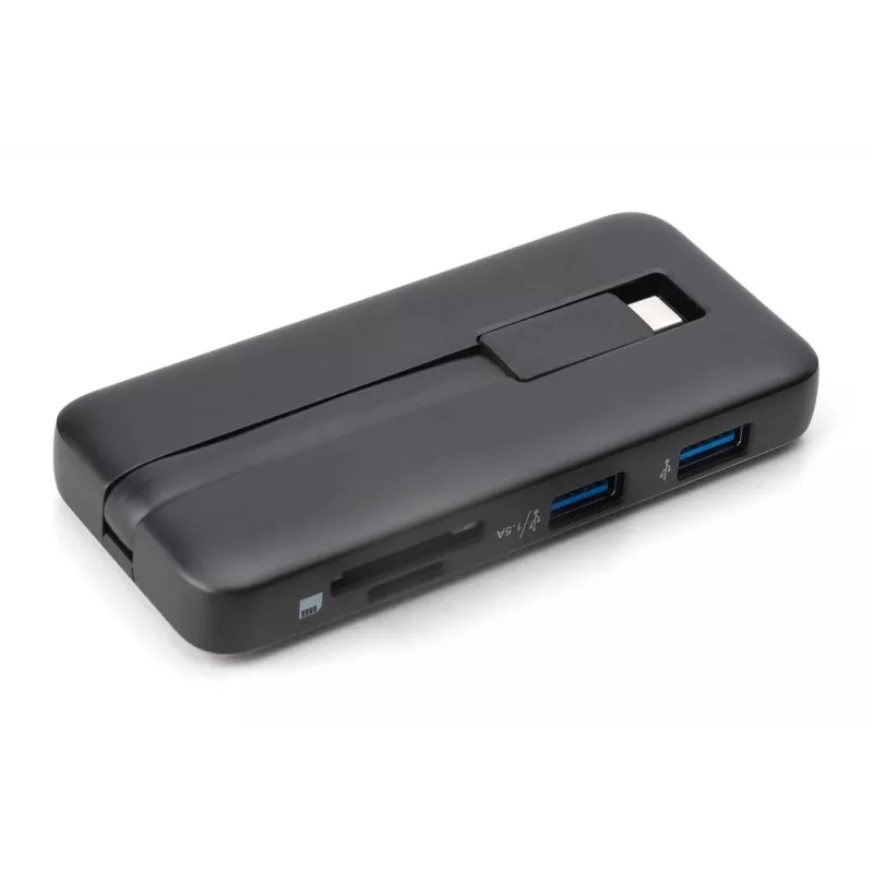 DIGITUS USB-C kelioninė dokinė stotelė, 7 prievadų - HDMI / 2x USB-A 3.2 Gen 1 / GbE / SD / MicroSD - 100 W USB-C maitinimo tiekimas