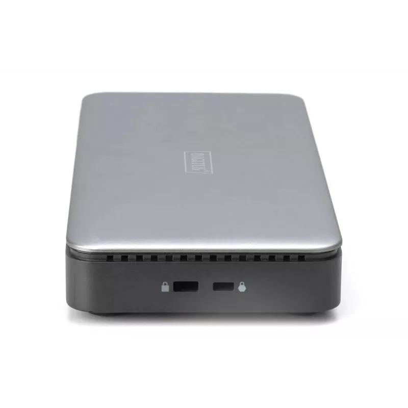 DIGITUS USB-C prijungimo stotelė, 11 prievadų - 2x HDMI / DP / 2x USB-A 3.2 Gen 2 / USB-C 3.2 Gen 2 / GbE / SD / MicroSD / DC lizdas - maks. 150 vatų / 3,5 mm