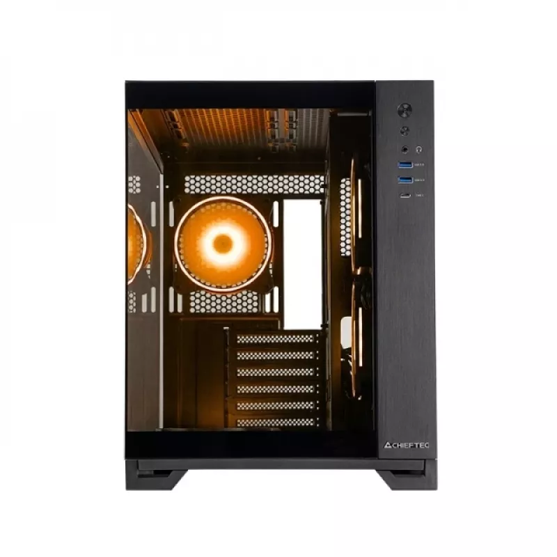 Chieftec Visio GM-30B-TG-OP Juoda Tempered Glass x 2 Cube Juoda