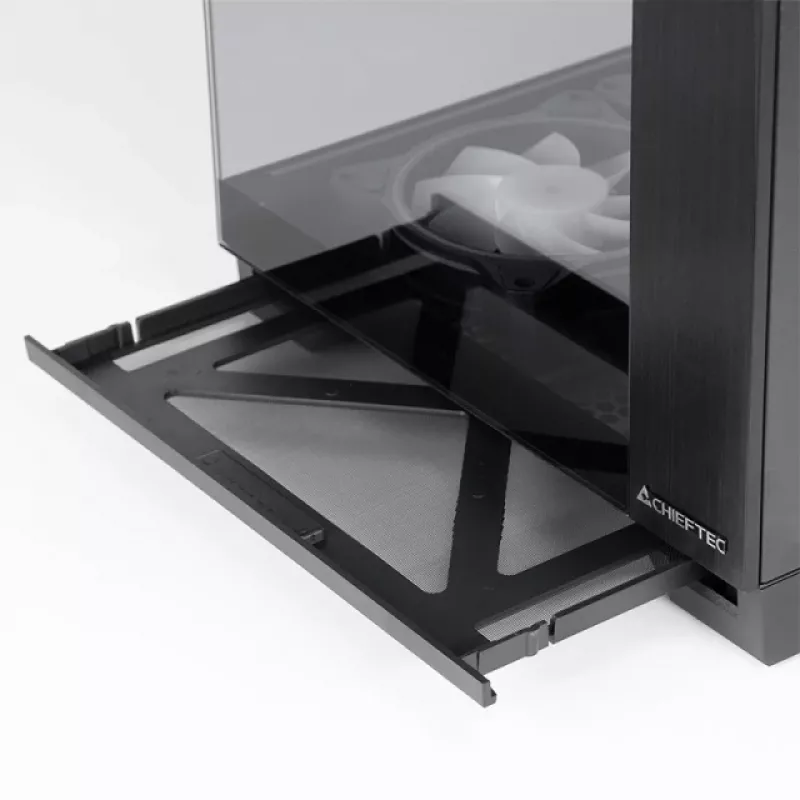 Chieftec Visio GM-30B-TG-OP Juoda Tempered Glass x 2 Cube Juoda