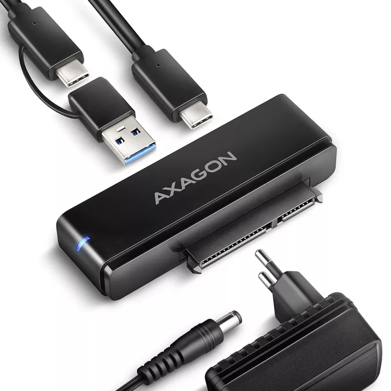 Axagon ADSA-FPX USB-C 10Gbps FAST PORT X adapteris 2,5 colio / 3,5 colio SSD / HDD