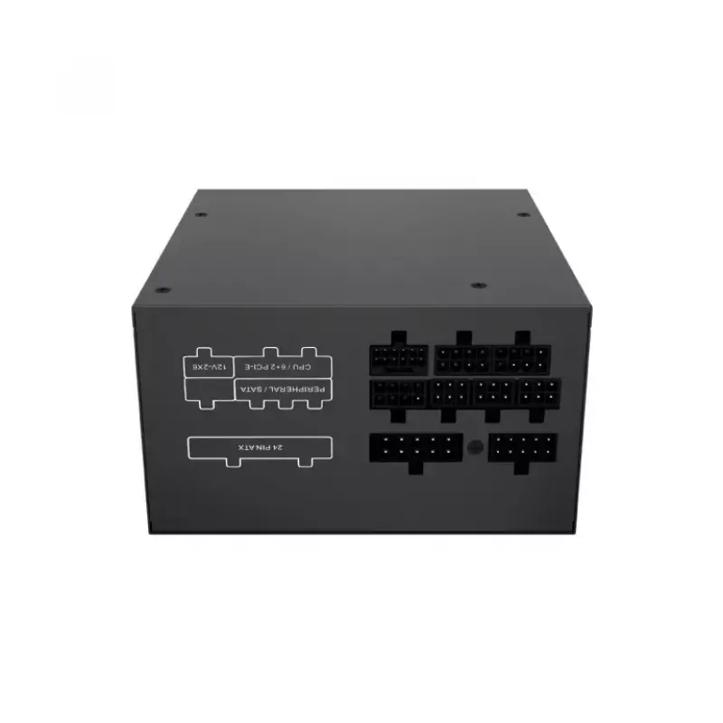 Maitinimo blokas GEMBIRD Fornax Power 750W ATX 80 PLUS Gold modulinis 12 cm ventiliatorius EPS 4+4pin PCIe 6+2pin SATA jungtys