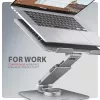 Axagon STND-LR aliumininis stovas su 360° pasukimu nešiojamiesiems kompiuteriams 10 inch–17.3 inch. Reguliuojamas aukštis ir kampas.