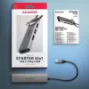 Axagon HMC-H3A USB 5Gbps šakotuvas, 3x USB-A, HDMI 4k/30Hz, 15cm USB-C laidas