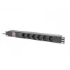 PDU Lanberg PDU-06F-0200-BK 6 AC lizdų 1U juodas