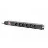 PDU Lanberg PDU-06F-0200-BK 6 AC lizdų 1U juodas