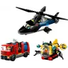 Konstrukcinis žaislas LEGO City Kombinuotas rinkinys 60462 — Sraigtasparnis ir gaisrinis automobilis, 874 detalės, 3 minifigūrėlės, amžius 7+