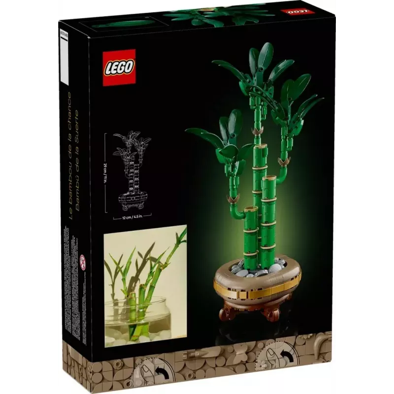 Dekoratyvinis LEGO Icons modelinis augalas — LEGO 10344 Laimingoji Bambukas botanikos kolekcija, 325 dalys, 290 mm aukštis