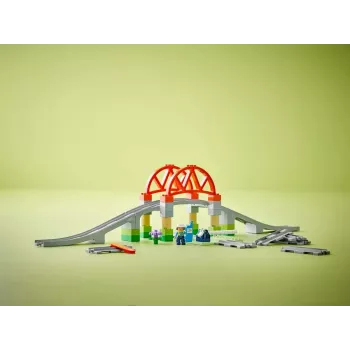 LEGO DUPLO Geležinkelio tilto ir bėgių išplėtimo rinkinys 10426 – DUPLO geležinkelio tiltas ir lenkti bėgiai mažiems vaikams