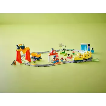 Žaislinis traukinys LEGO DUPLO 10428 Didysis Interaktyvus Bendruomenės Traukinys — didelis interaktyvus traukinys mažyliams