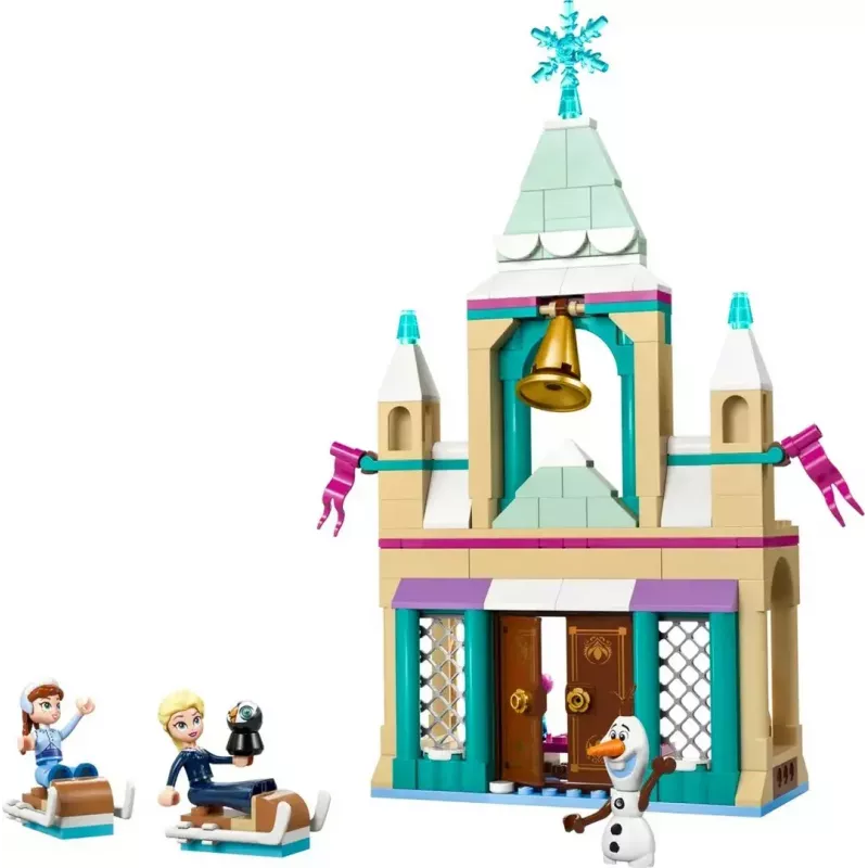LEGO konstruktorius Disney Princess Arendelle pilis 43265 — 177 detalės, 3 minifigūrėlės, amžius 5+, demonstracinis rinkinys (250×60×40 mm)