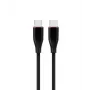GEMBIRD Premium silikoninis Type-C maitinimo tiekimo (PD) įkrovimo ir duomenų laidas, 1,5 m – juodas