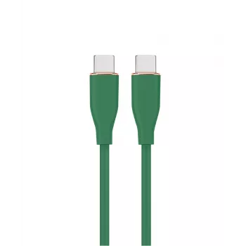 GEMBIRD USB Type-C Power Delivery (PD) 60W įkrovimo ir duomenų silikoninis laidas, 1,5 m, vidurnakčio žalia