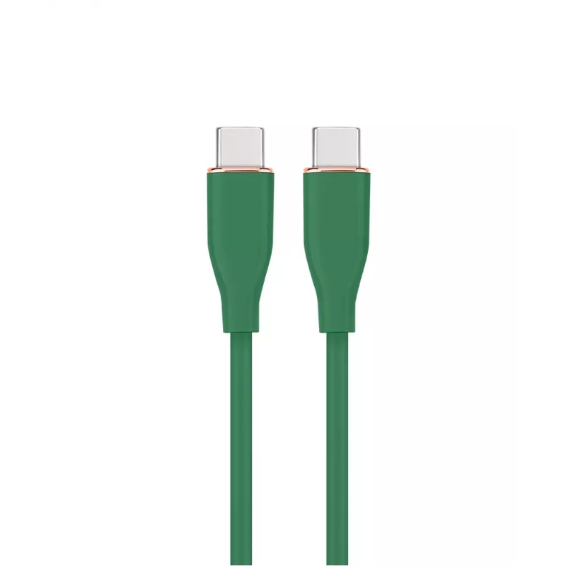 GEMBIRD USB Type-C Power Delivery (PD) 60W įkrovimo ir duomenų silikoninis laidas, 1,5 m, vidurnakčio žalia