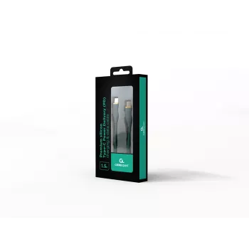 GEMBIRD USB Type-C Power Delivery (PD) 60W įkrovimo ir duomenų silikoninis laidas, 1,5 m, vidurnakčio žalia