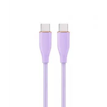 GEMBIRD USB Type-C Power Delivery (PD) 60W įkrovimo ir duomenų silikoninis laidas, 1,5 m violetinis