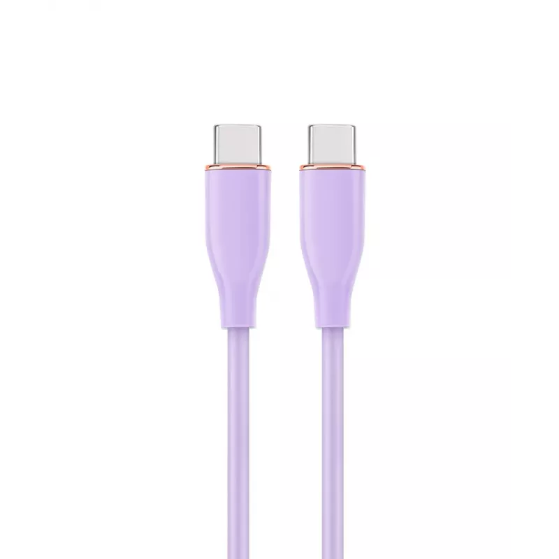 GEMBIRD USB Type-C Power Delivery (PD) 60W įkrovimo ir duomenų silikoninis laidas, 1,5 m violetinis