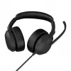 “Jabra Evolve2 50” laisvų rankų įranga, laidinė, su galvos lankeliu, skirta biurui / skambučių centrui, USB Type-C / USB Type-A, Bluetooth, juoda