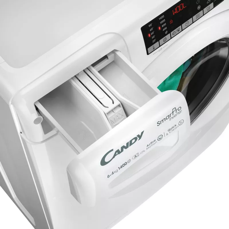 Candy Smart Pro COW 4644TWM6/1-S skalbyklė-džiovyklė Laisvai pastatoma Priekinio pakrovimo Balta