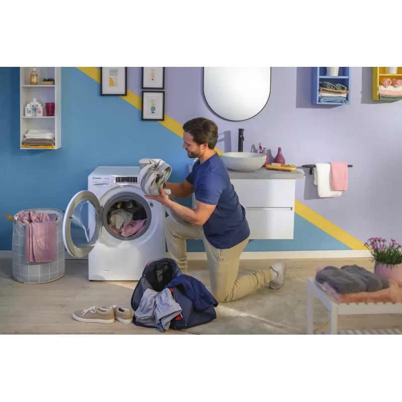 Candy Smart Pro COW 4644TWM6/1-S skalbyklė-džiovyklė Laisvai pastatoma Priekinio pakrovimo Balta