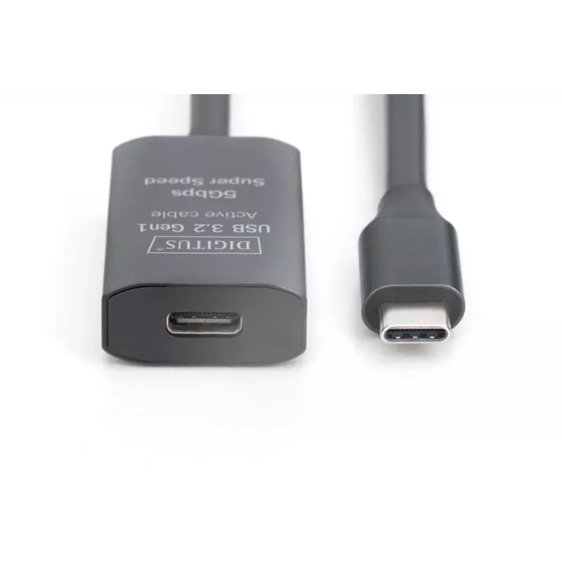 DIGITUS aktyvus USB-C ilginamasis kabelis - 5G USB 3.2 Gen1 USB-C - USB-C (V/M) - 10 m