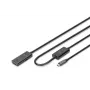 DIGITUS aktyvus USB-C ilginimo kabelis - 5G USB 3.2 Gen1 USB-C - USB-A (M/F) - 10m