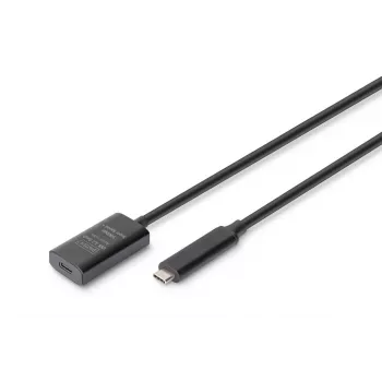 DIGITUS aktyvus USB-C ilginamasis laidas - 10G USB 3.2 Gen2 USB-C - USB-C (V/M) - 5m